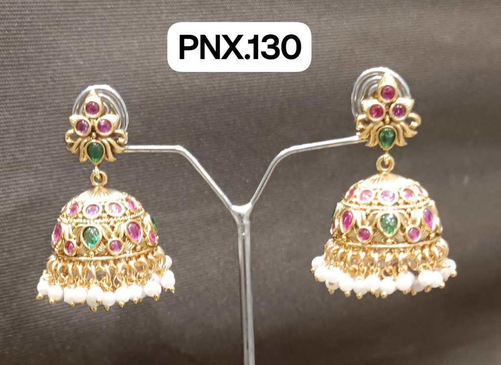 Teardrop Stone Festive Jhumka