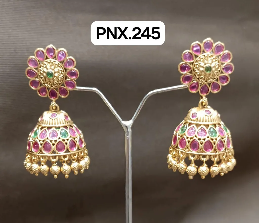 Traditional Stone Jhumka