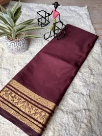 Myosre semi crepe silk saree view 2