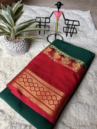Mysore semi crepe silk  saree view 1
