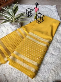 Mysore semi crepe silk saree view 2