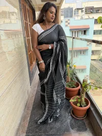 Khadi Cotton saree view 1
