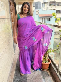 Khadi cotton saree view 2