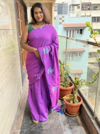 Khadi cotton saree view 3