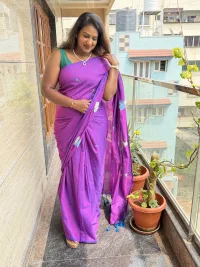 Khadi cotton saree view 4