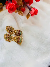 Lotus jhumka view 3