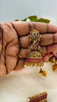 Semi bridal jhumka view 2