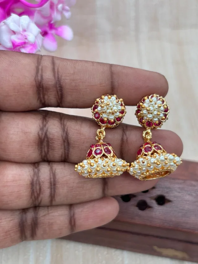 Belli Moda Impon Jhumka  -  Maroon