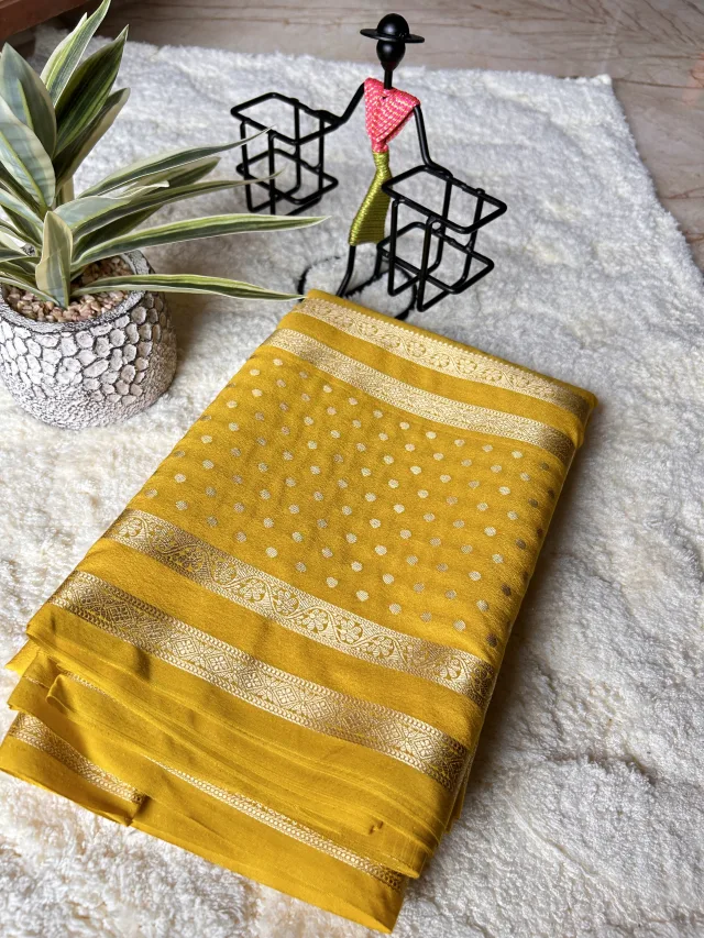Mysore semi crepe silk saree