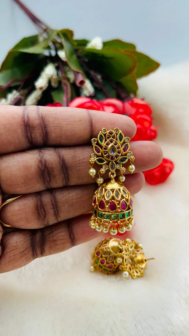 Lotus jhumka