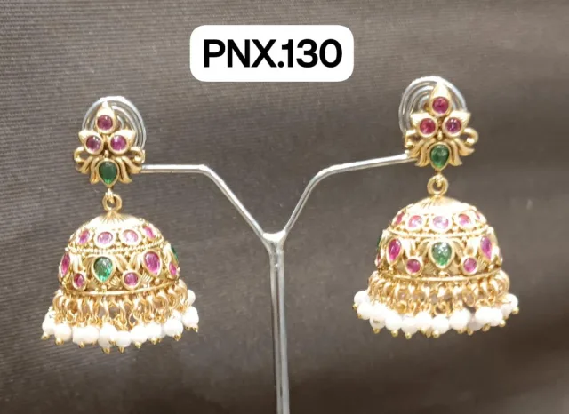 Teardrop Stone Festive Jhumka